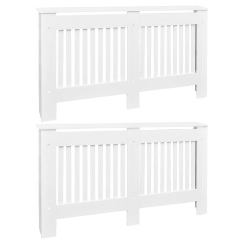 vidaXL MDF Radiator Cover White 205 cm