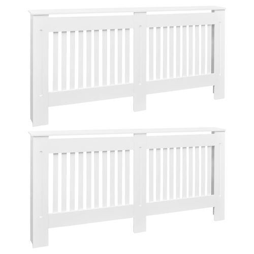 vidaXL MDF Radiator Cover White 205 cm