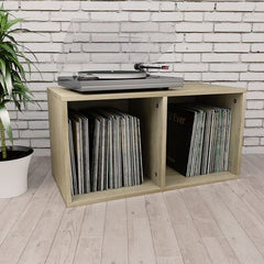 vidaXL Vinyl Storage Box Smoked Oak 71x34x36 cm Engineered Wood
