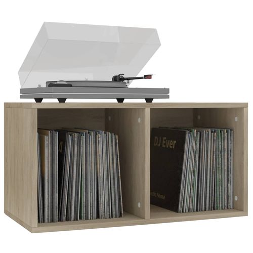 vidaXL Vinyl Storage Box Smoked Oak 71x34x36 cm Engineered Wood