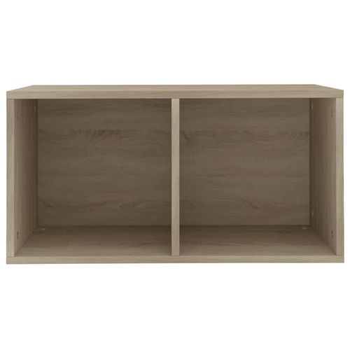 vidaXL Vinyl Storage Box Smoked Oak 71x34x36 cm Engineered Wood