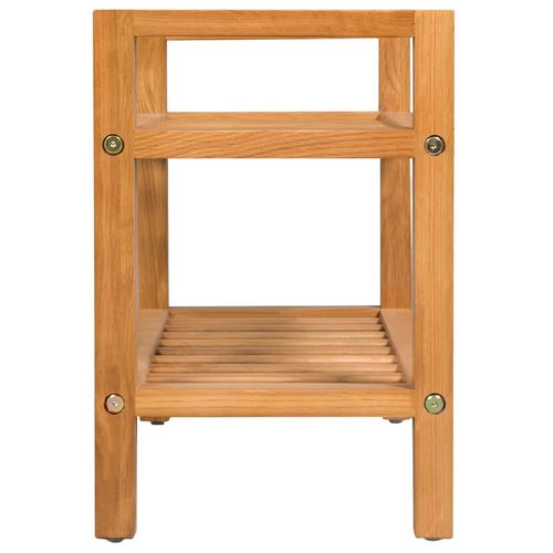 vidaXL Shoe Rack with 3 Shelves 50x27x60 cm Solid Oak Wood