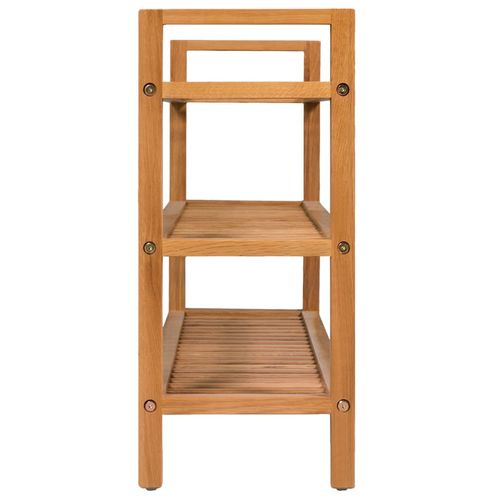 vidaXL Shoe Rack with 3 Shelves 50x27x60 cm Solid Oak Wood