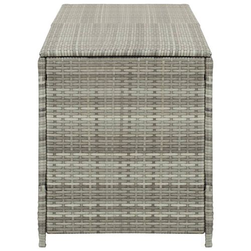 vidaXL Garden Storage Box Poly Rattan 200x50x60 cm Black