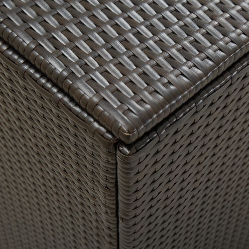 vidaXL Garden Storage Box Poly Rattan 200x50x60 cm Black