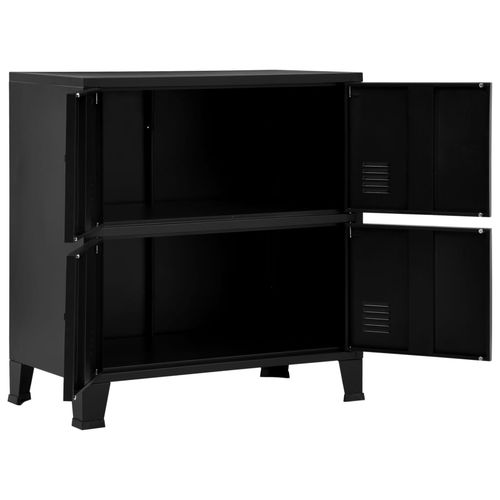 vidaXL Industrial Storage Chest White 75x40x80 cm Steel
