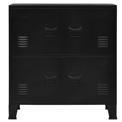 vidaXL Industrial Storage Chest White 75x40x80 cm Steel