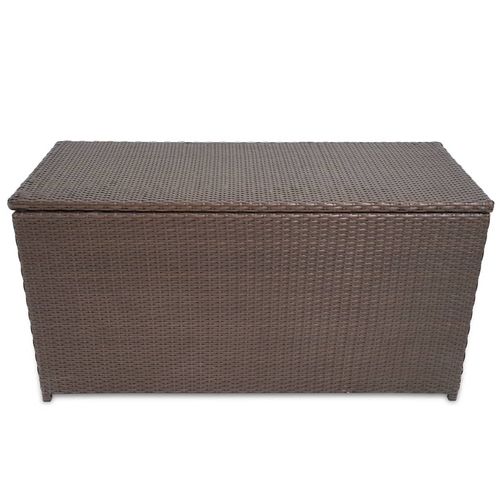 vidaXL Garden Storage Box Grey 120x50x60 cm Poly Rattan