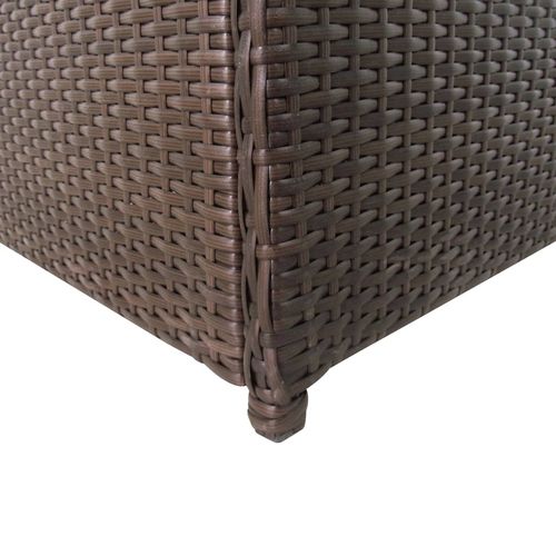 vidaXL Garden Storage Box Grey 120x50x60 cm Poly Rattan