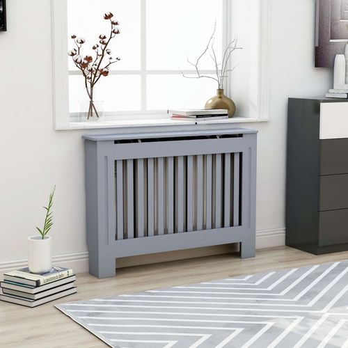 vidaXL MDF Radiator Cover White 205 cm