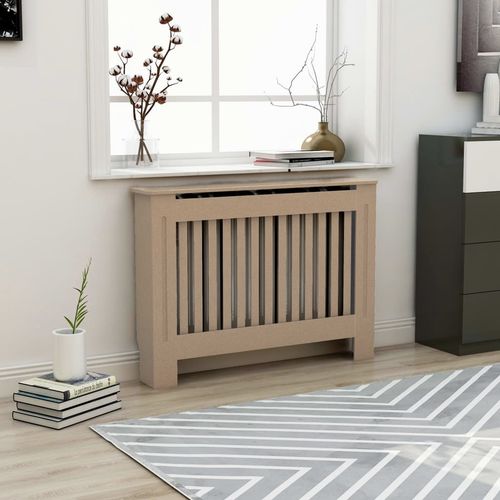 vidaXL MDF Radiator Cover White 205 cm
