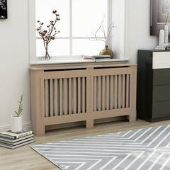 vidaXL MDF Radiator Cover White 205 cm