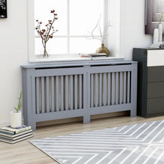 vidaXL MDF Radiator Cover White 205 cm