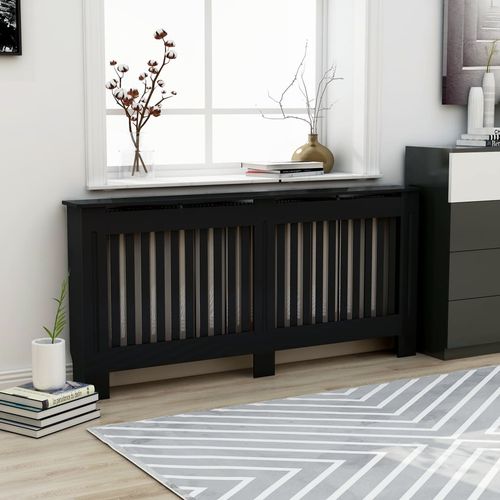 vidaXL MDF Radiator Cover White 205 cm