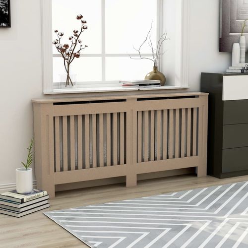 vidaXL MDF Radiator Cover White 205 cm
