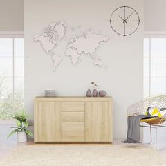 vidaXL Sideboard Smoked Oak 120x36x69 cm Engineered Wood