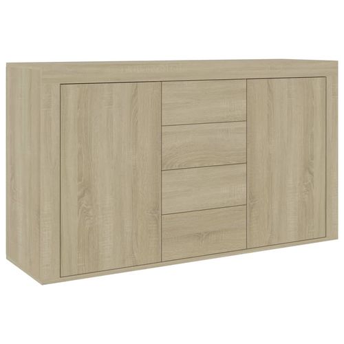 vidaXL Sideboard Smoked Oak 120x36x69 cm Engineered Wood