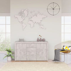 vidaXL Sideboard Smoked Oak 120x36x69 cm Engineered Wood