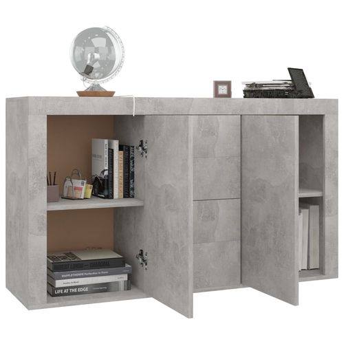vidaXL Sideboard Smoked Oak 120x36x69 cm Engineered Wood