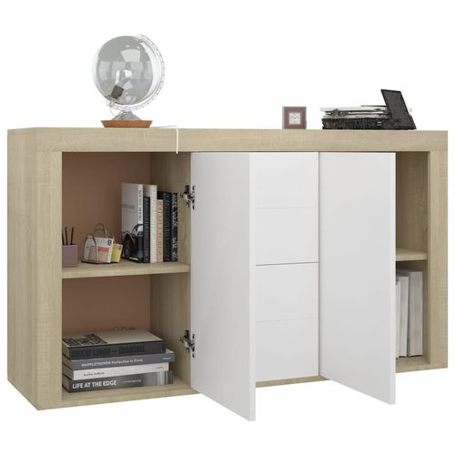vidaXL Sideboard Smoked Oak 120x36x69 cm Engineered Wood