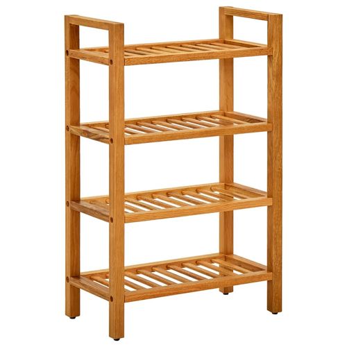 vidaXL Shoe Rack with 3 Shelves 50x27x60 cm Solid Oak Wood