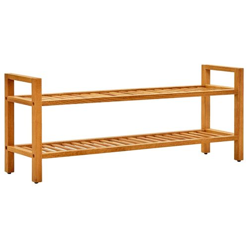 vidaXL Shoe Rack with 3 Shelves 50x27x60 cm Solid Oak Wood - 100 x 27 x 40 cm