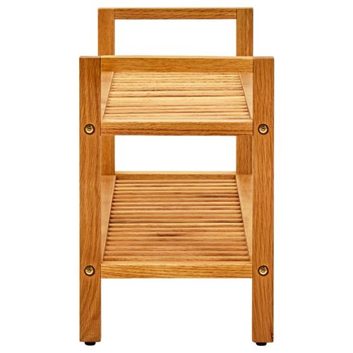 vidaXL Shoe Rack with 3 Shelves 50x27x60 cm Solid Oak Wood