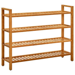 vidaXL Shoe Rack with 3 Shelves 50x27x60 cm Solid Oak Wood