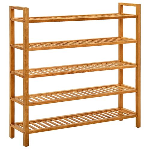 vidaXL Shoe Rack with 3 Shelves 50x27x60 cm Solid Oak Wood