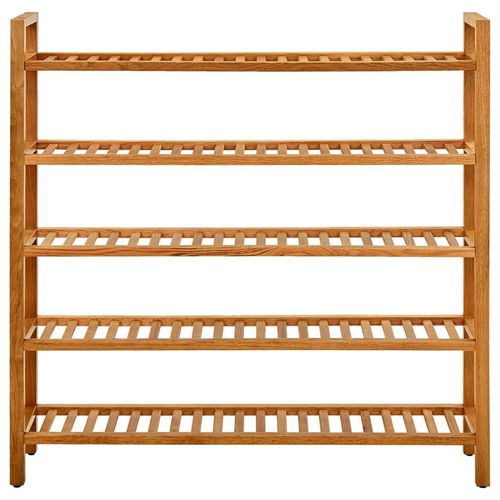 vidaXL Shoe Rack with 3 Shelves 50x27x60 cm Solid Oak Wood
