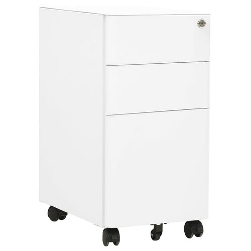 vidaXL Mobile File Cabinet White 30x45x59 cm Steel - white