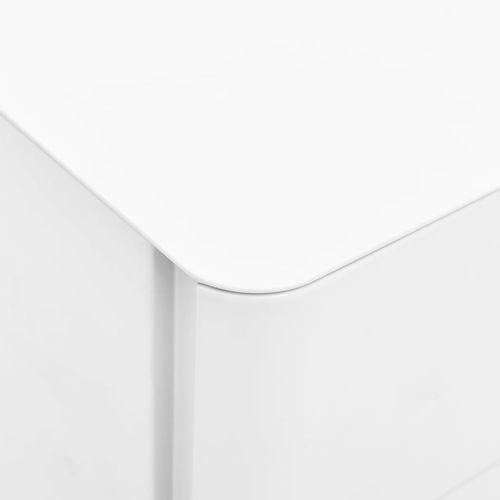 vidaXL Mobile File Cabinet White 30x45x59 cm Steel