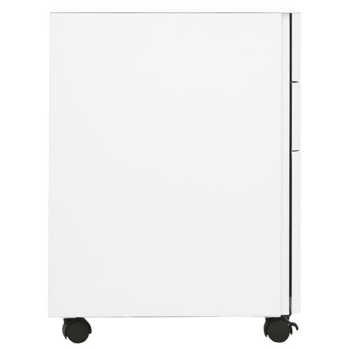 vidaXL Mobile File Cabinet White 30x45x59 cm Steel
