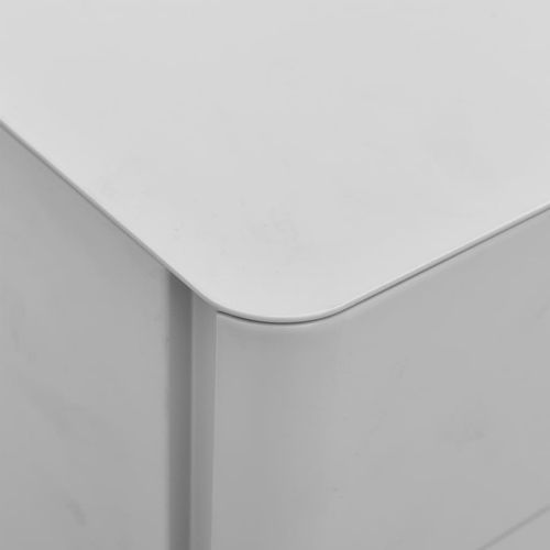 vidaXL Mobile File Cabinet White 30x45x59 cm Steel