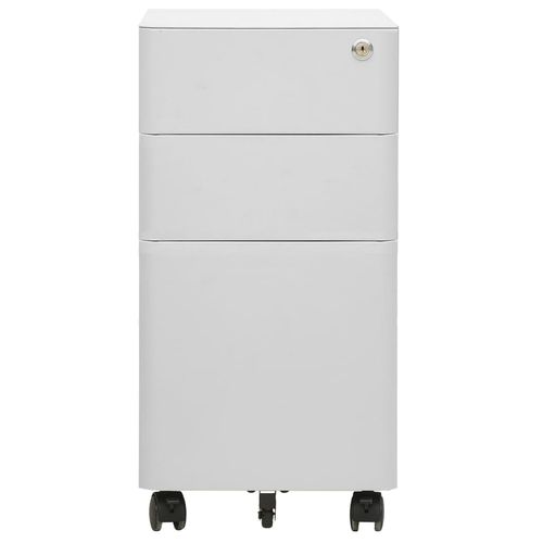 vidaXL Mobile File Cabinet White 30x45x59 cm Steel