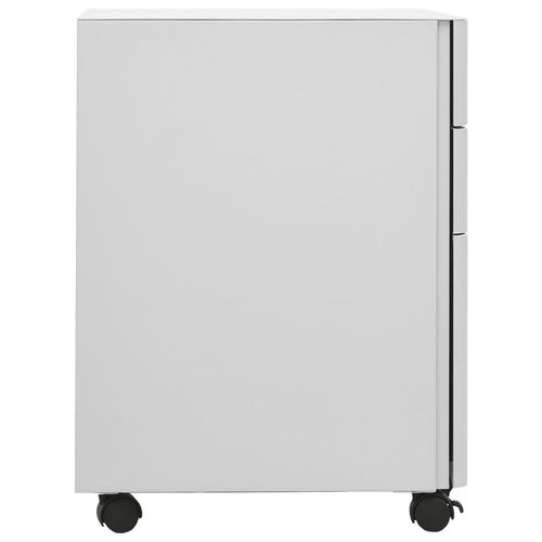 vidaXL Mobile File Cabinet White 30x45x59 cm Steel
