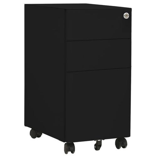 vidaXL Mobile File Cabinet White 30x45x59 cm Steel