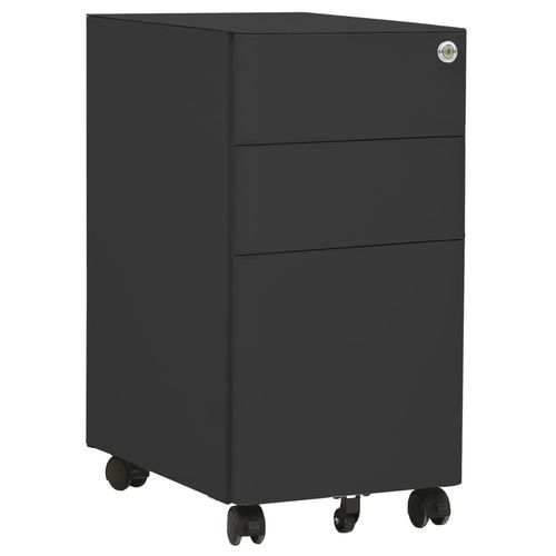 vidaXL Mobile File Cabinet White 30x45x59 cm Steel