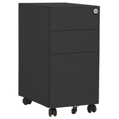 vidaXL Mobile File Cabinet White 30x45x59 cm Steel