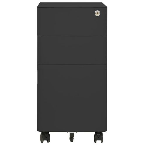 vidaXL Mobile File Cabinet White 30x45x59 cm Steel