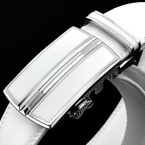 CEXIKA Genuine Cowskin Leather Belt - Automatic Buckle for Jeans