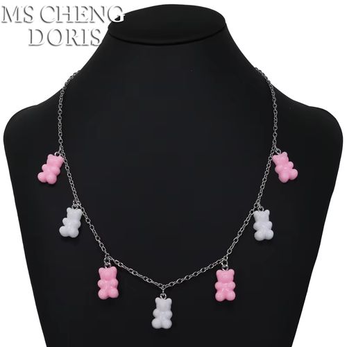 MSCHENGDORIS Trendy Pendant Necklace - Stylish Acrylic Plant Design