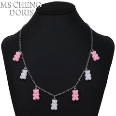 MSCHENGDORIS Trendy Pendant Necklace - Stylish Acrylic Plant Design