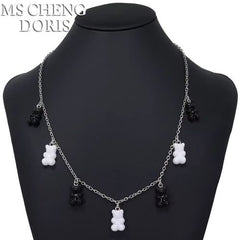 MSCHENGDORIS Trendy Pendant Necklace - Stylish Acrylic Plant Design