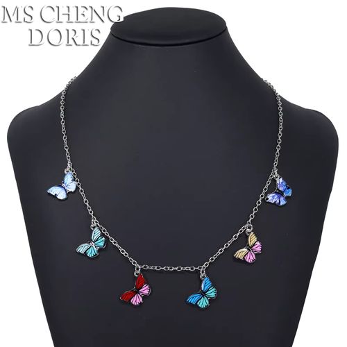 MSCHENGDORIS Trendy Pendant Necklace - Stylish Acrylic Plant Design