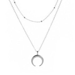 Enthusiasm Crescent Pendant Necklace - Classic Geometric Style Jewelry
