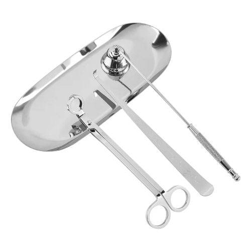 Ins Luxury Candle Accessory Set - Premium Quality Candle Tools for Home Decor - Silver 4pcs