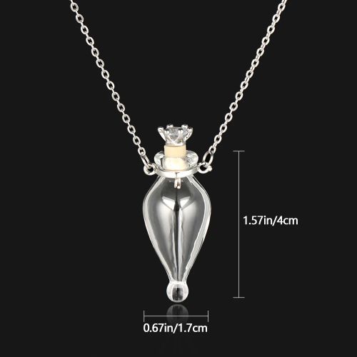 BAYABAYA Perfume Necklace - Trendy Glass Design for Aromatherapy - Water Drop