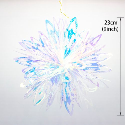 Parehope Iridescent Star Ceiling Fan Curtains for Festive Decor - flower ball