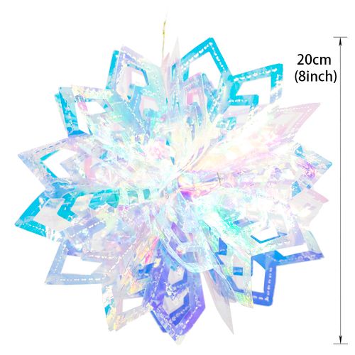 Parehope Iridescent Star Ceiling Fan Curtains for Festive Decor - star ball